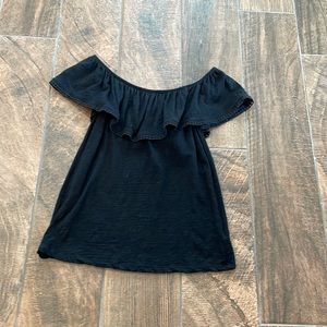 Off shoulder black top